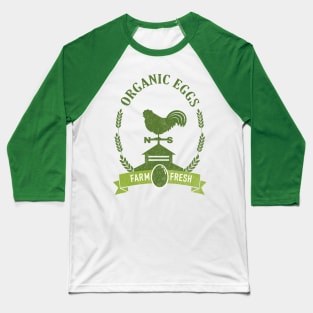 Vintage Organic Eggs Sign Baseball T-Shirt